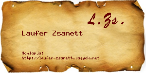 Laufer Zsanett névjegykártya